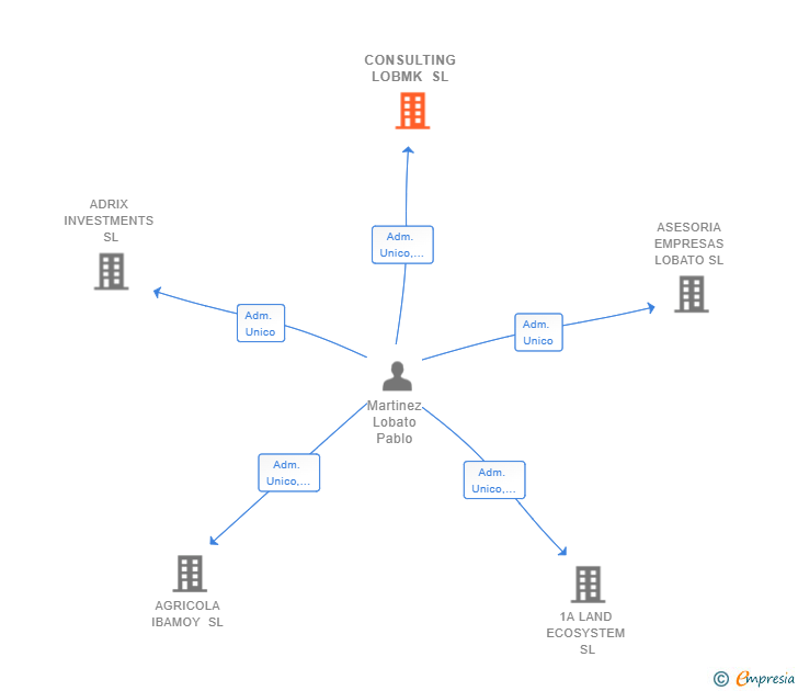 Vinculaciones societarias de CONSULTING LOBMK SL