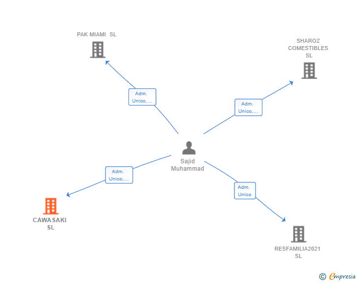 Vinculaciones societarias de CAWASAKI SL