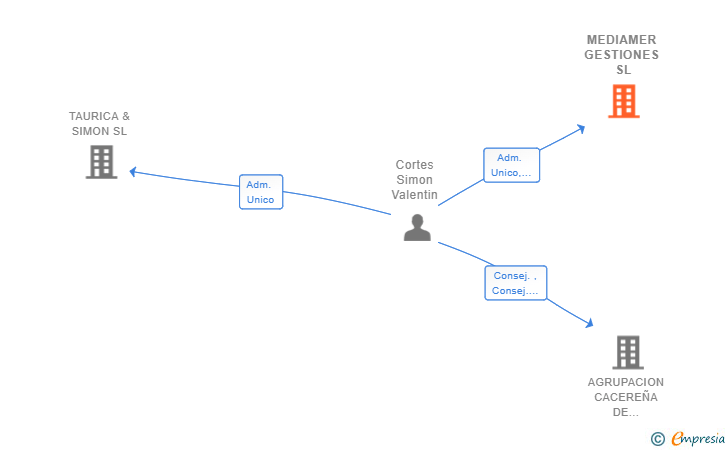 Vinculaciones societarias de MEDIAMER GESTIONES SL
