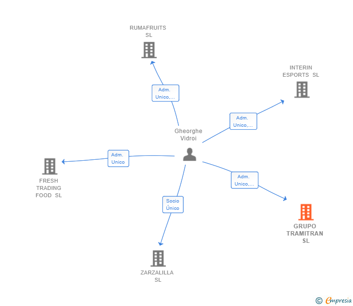Vinculaciones societarias de GRUPO TRAMITRAN SL