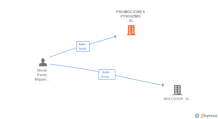 Vinculaciones societarias de PROMOCIONES PYRUIZMO SL