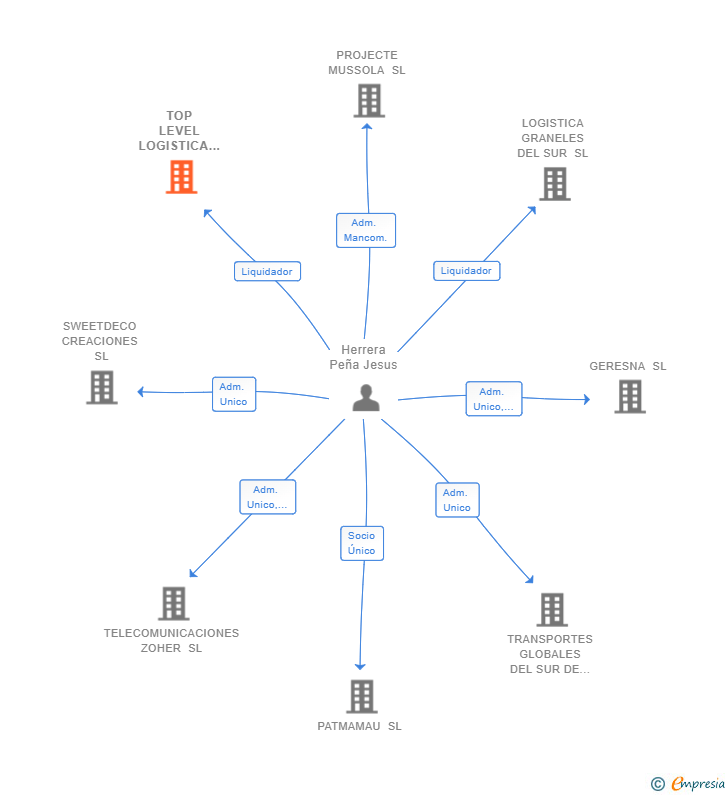 Vinculaciones societarias de TOP LEVEL LOGISTICA SL