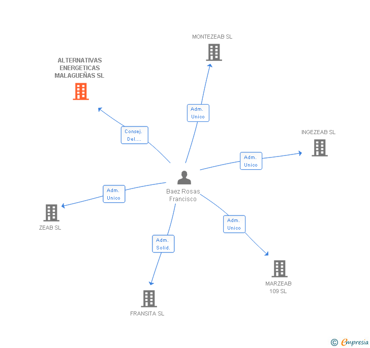 Vinculaciones societarias de ALTERNATIVAS ENERGETICAS MALAGUEÑAS SL
