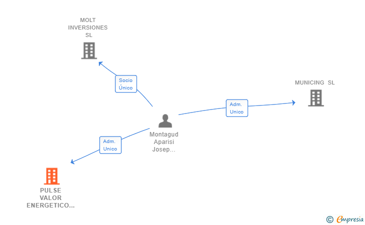 Vinculaciones societarias de PULSE VALOR ENERGETICO SL