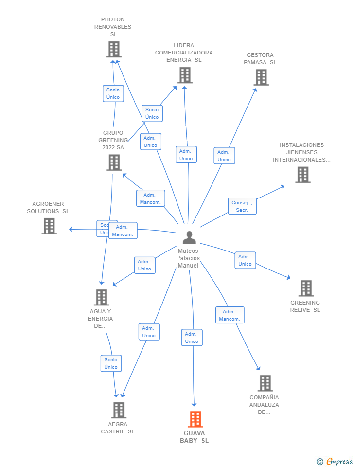 Vinculaciones societarias de GUAVA BABY SL