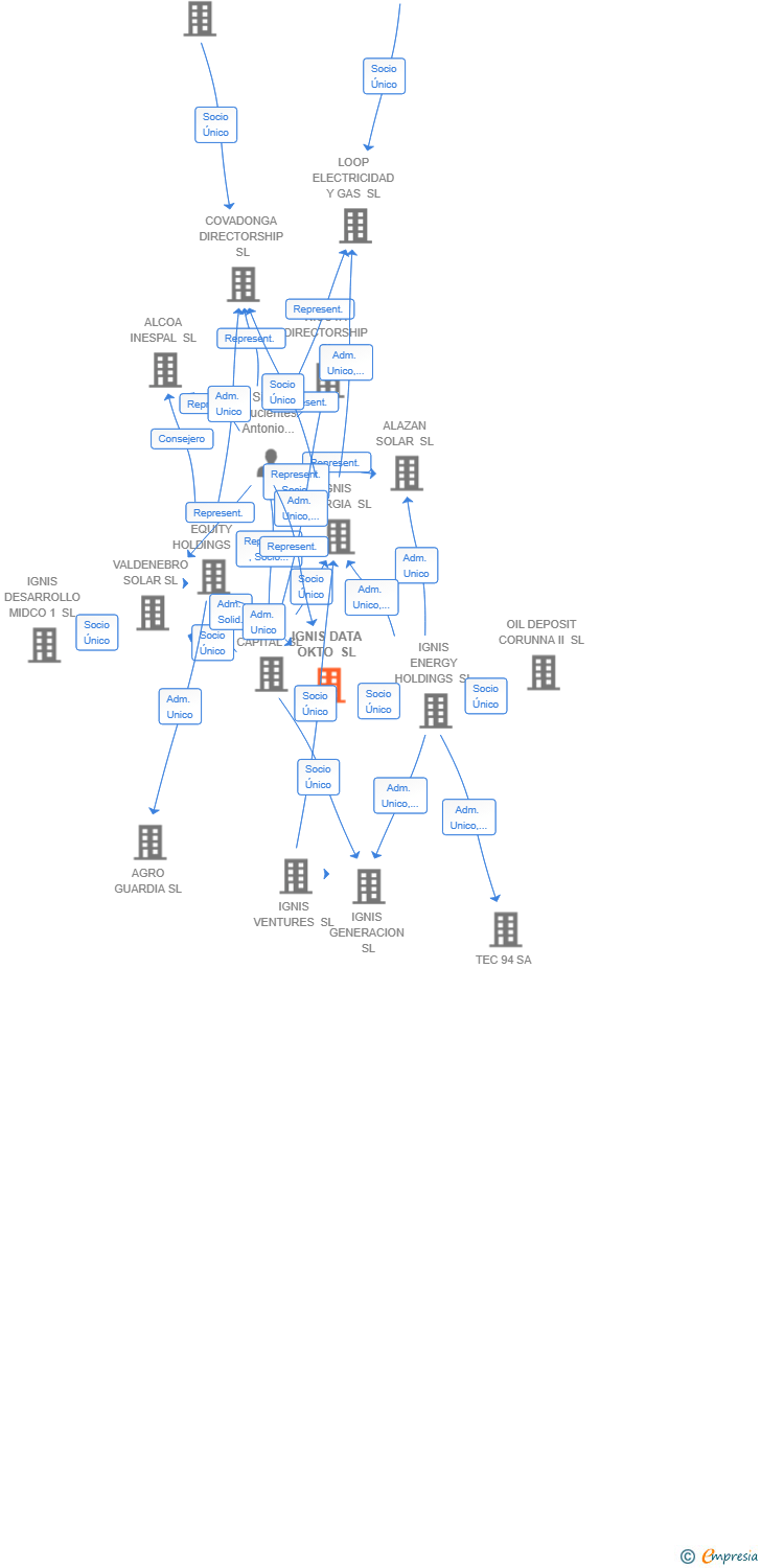 Vinculaciones societarias de IGNIS DATA OKTO SL