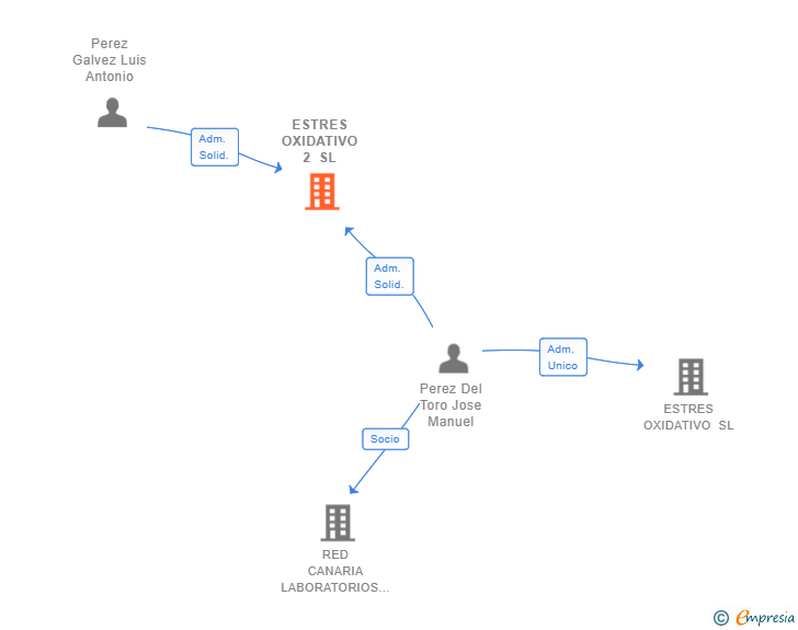 Vinculaciones societarias de ESTRES OXIDATIVO 2 SL