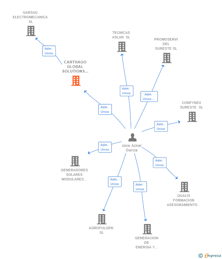 Vinculaciones societarias de CARTHAGO GLOBAL SOLUTIONS SL