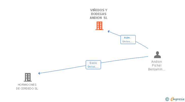 Vinculaciones societarias de VIÑEDOS Y BODEGAS ANDION SL