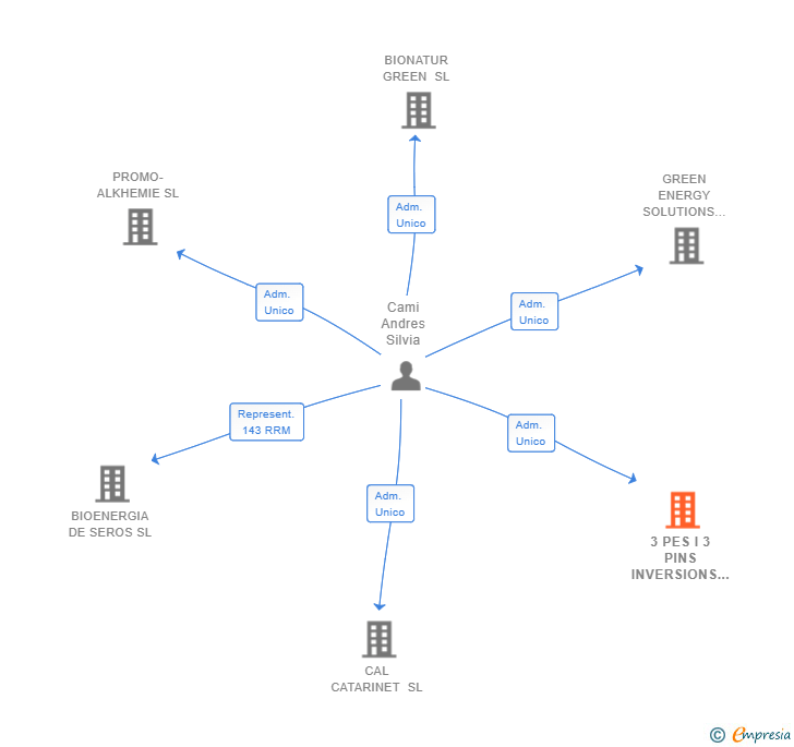 Vinculaciones societarias de 3 PES I 3 PINS INVERSIONS SL