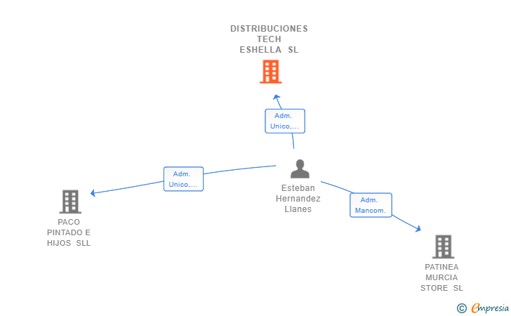 Vinculaciones societarias de DISTRIBUCIONES TECH ESHELLA SL