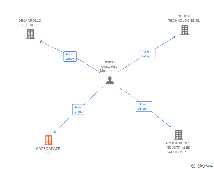 Vinculaciones societarias de MATECAPATE SL