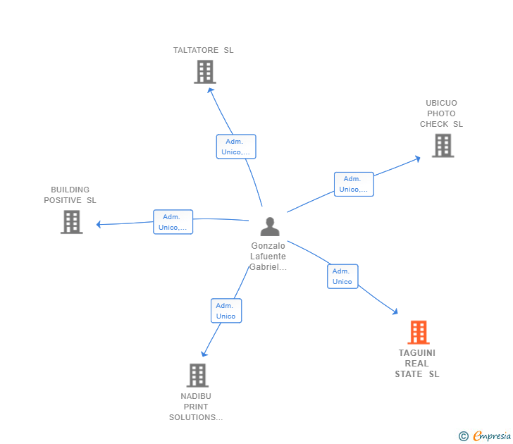 Vinculaciones societarias de TAGUINI REAL STATE SL