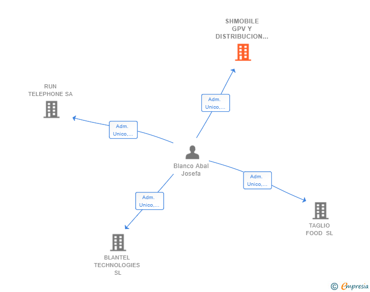Vinculaciones societarias de SHMOBILE GPV Y DISTRIBUCION SL