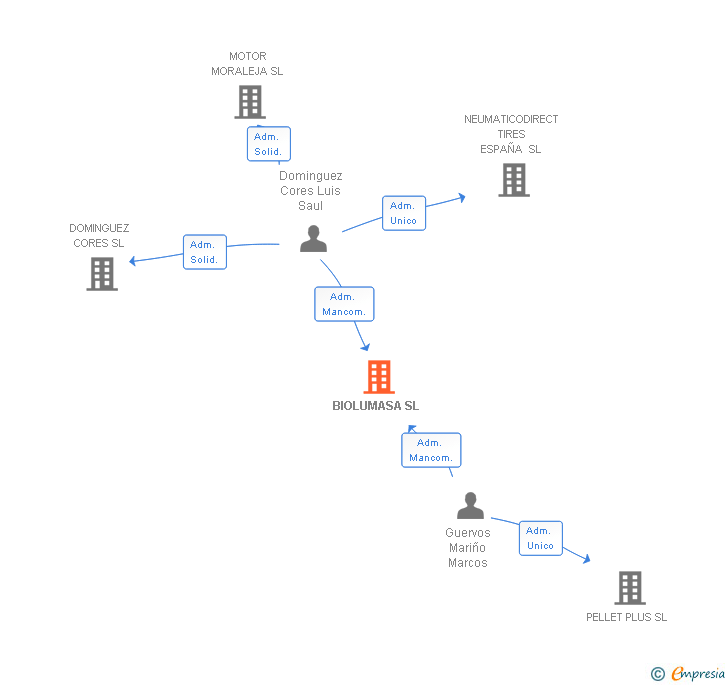 Vinculaciones societarias de BIOLUMASA SL