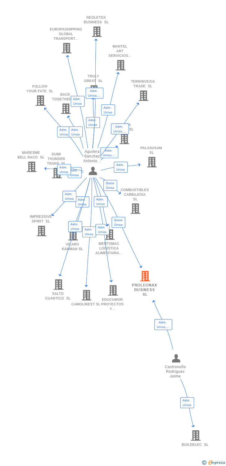 Vinculaciones societarias de PROLEONAX BUSINESS SL