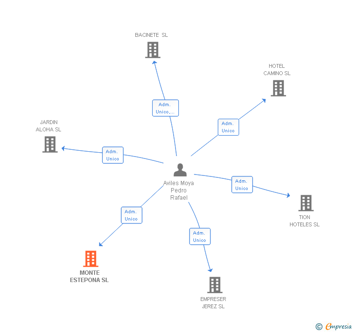 Vinculaciones societarias de MONTE ESTEPONA SL