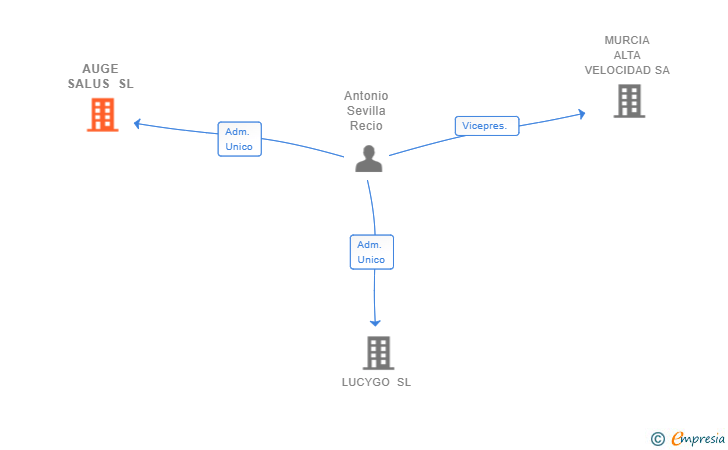 Vinculaciones societarias de AUGE SALUS SL