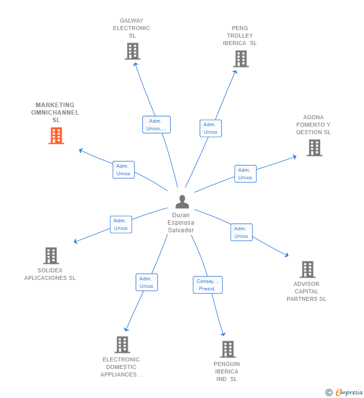 Vinculaciones societarias de MARKETING OMNICHANNEL SL