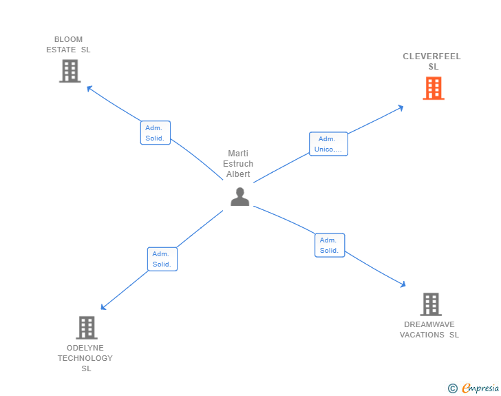 Vinculaciones societarias de CLEVERFEEL SL