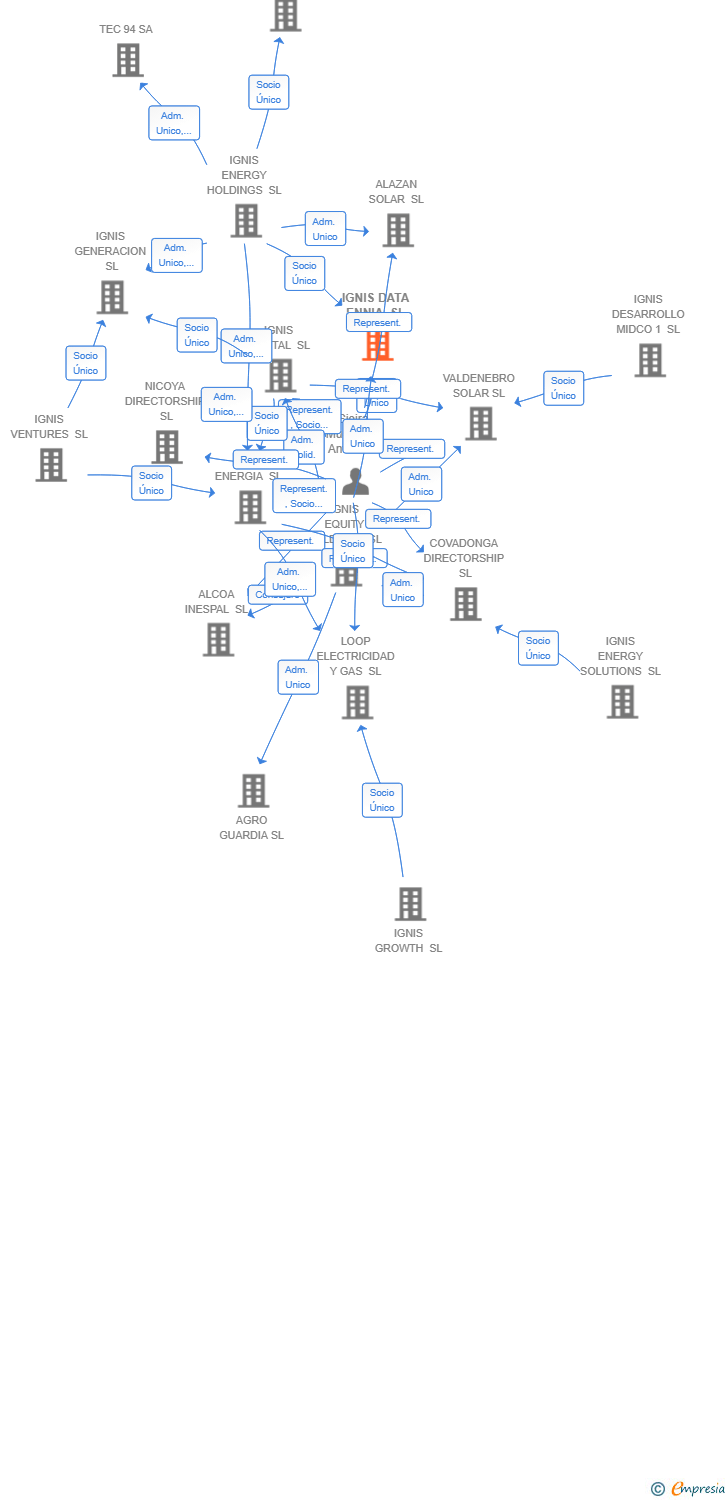 Vinculaciones societarias de IGNIS DATA ENNIA SL