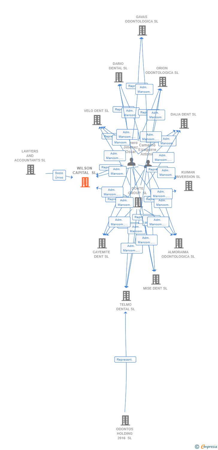 Vinculaciones societarias de WILSON CAPITAL SL