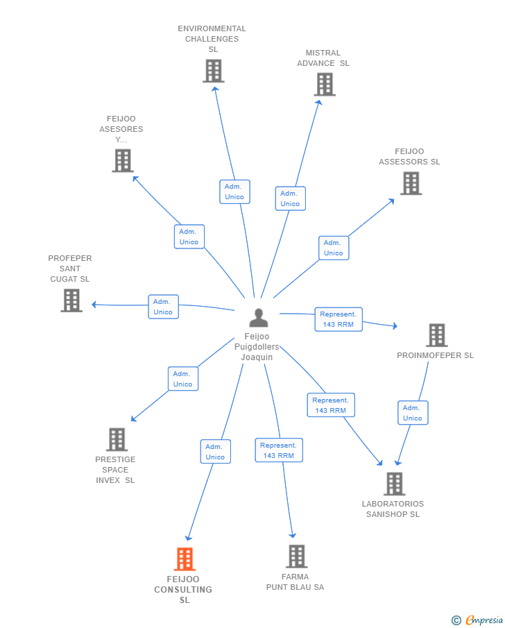 Vinculaciones societarias de FEIJOO CONSULTING SL