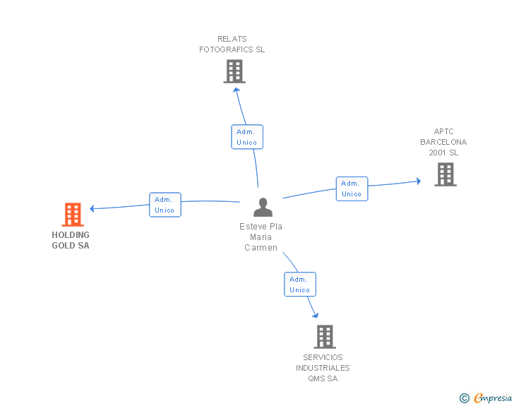 Vinculaciones societarias de HOLDING GOLD SA