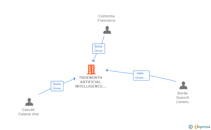 Vinculaciones societarias de TRUENORTH ARTIFICIAL INTELLIGENCE SL