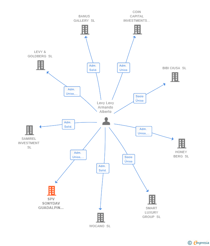 Vinculaciones societarias de SPV SONYDAV GUADALPIN SL