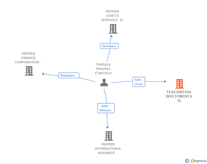 Vinculaciones societarias de TEREBINTHIA INVESTMENTS SL