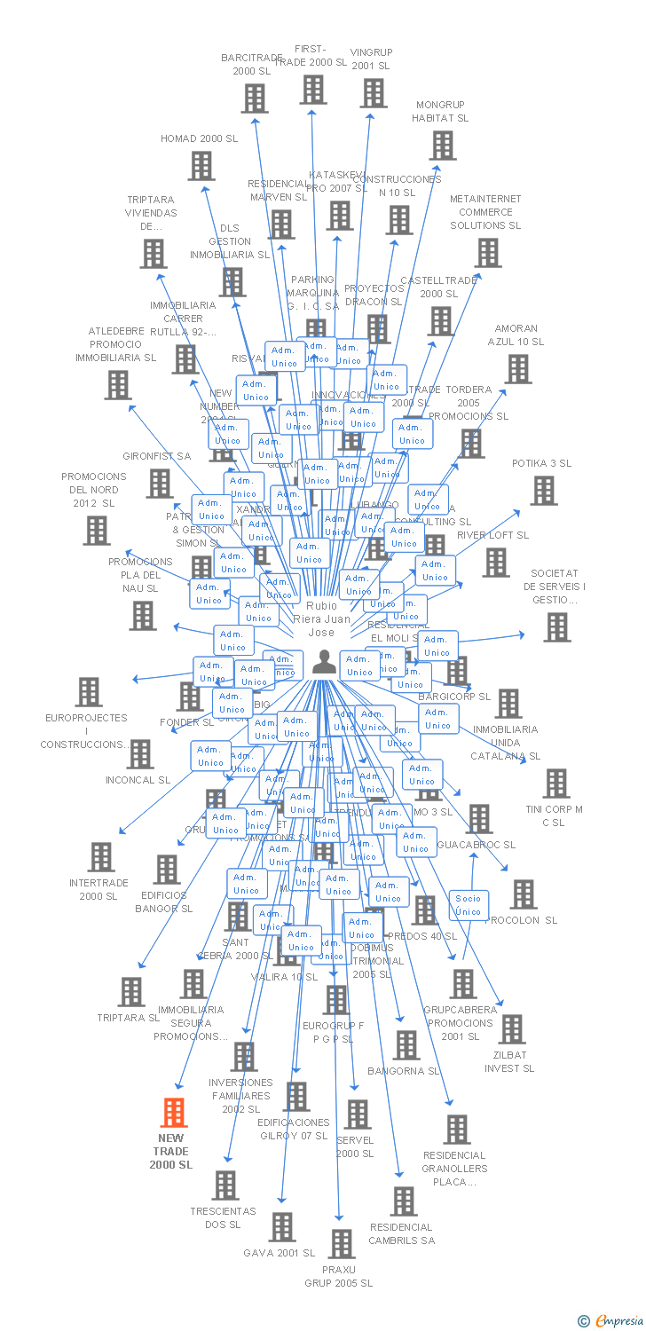 Vinculaciones societarias de NEW TRADE 2000 SL