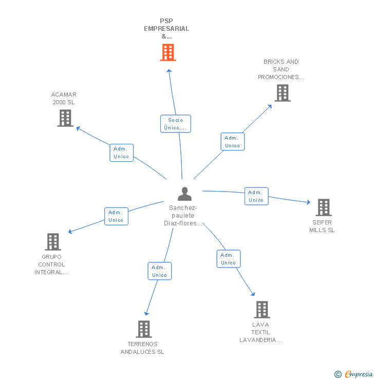 Vinculaciones societarias de PSP EMPRESARIAL & ELECTRO-BIOTECNIA SL