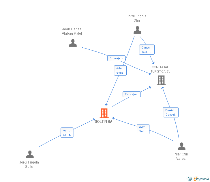 Vinculaciones societarias de GOLTIN SL