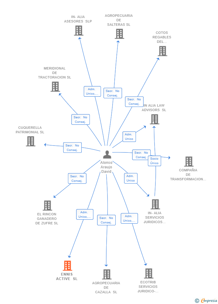 Vinculaciones societarias de ENNIS ACTIVE SL