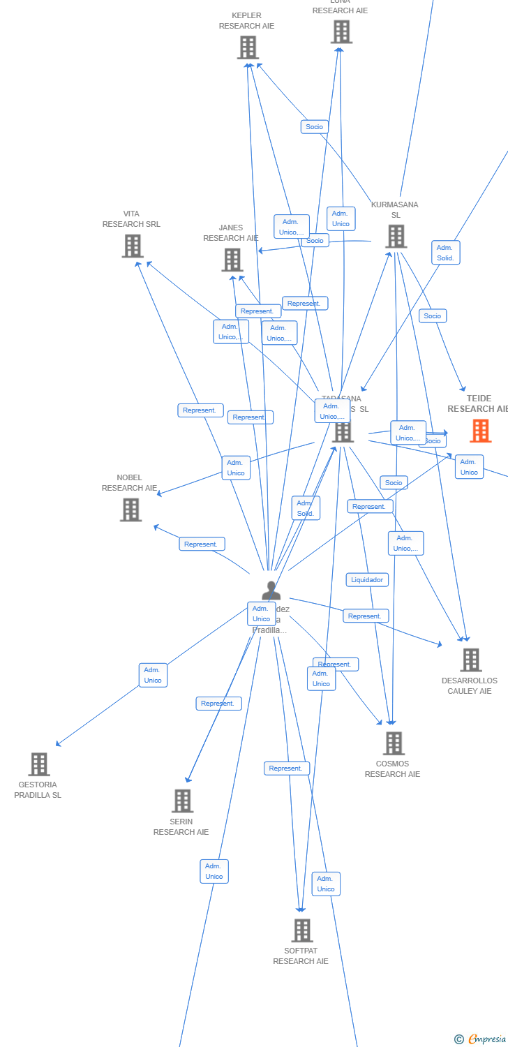 Vinculaciones societarias de TEIDE RESEARCH AIE