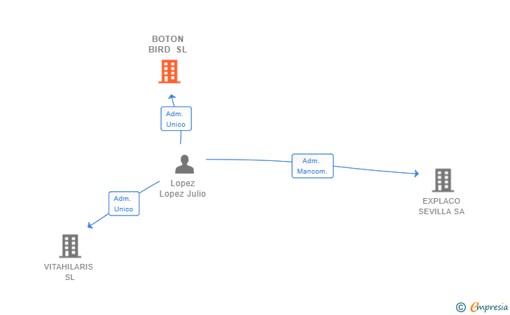 Vinculaciones societarias de BOTON BIRD SL