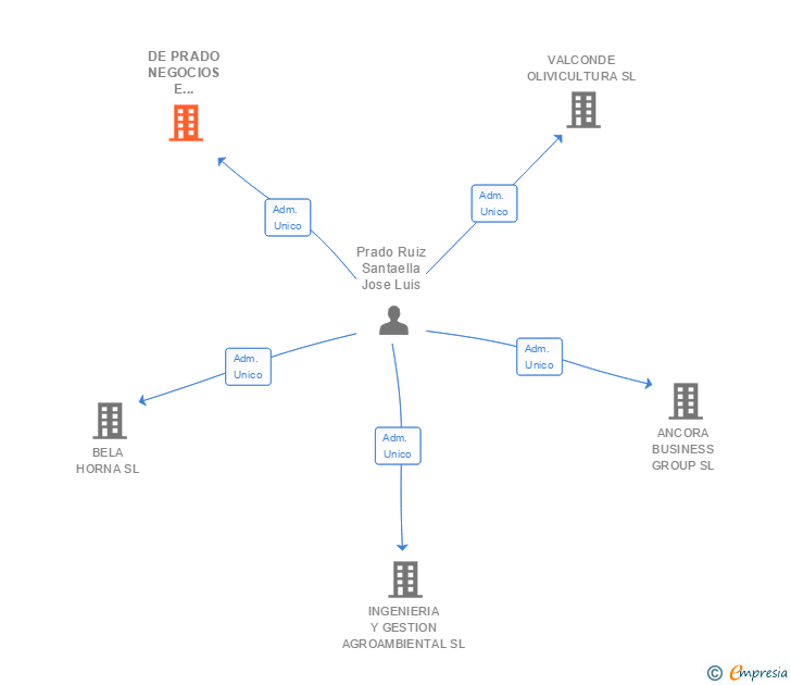 Vinculaciones societarias de DE PRADO NEGOCIOS E INVERSIONES SL