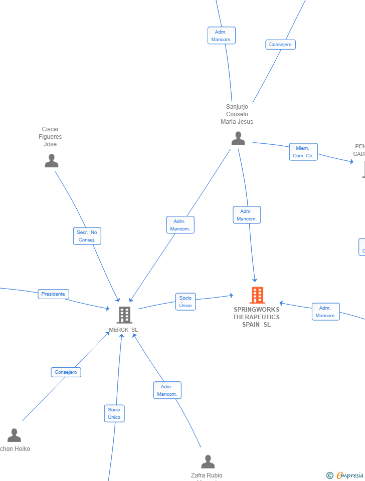 Vinculaciones societarias de SPRINGWORKS THERAPEUTICS SPAIN SL