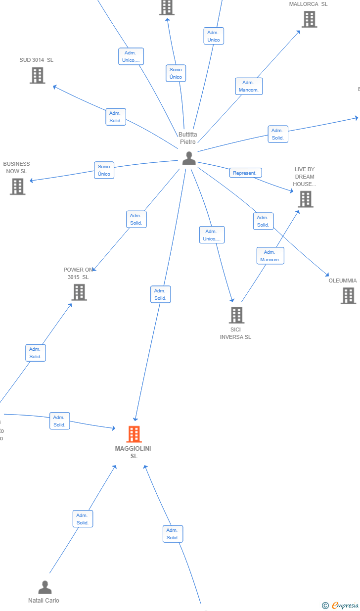 Vinculaciones societarias de MAGGIOLINI SL