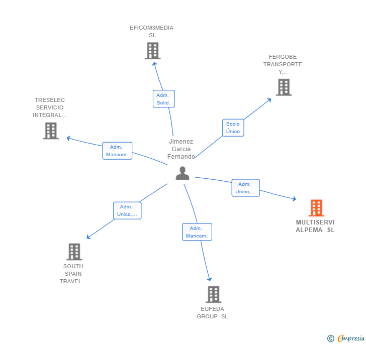Vinculaciones societarias de MULTISERVI ALPEMA SL