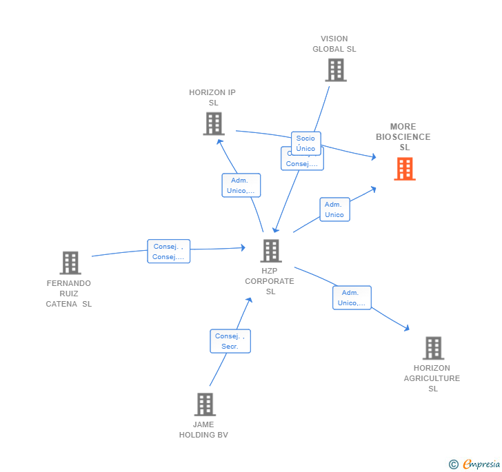 Vinculaciones societarias de MORE BIOSCIENCE SL