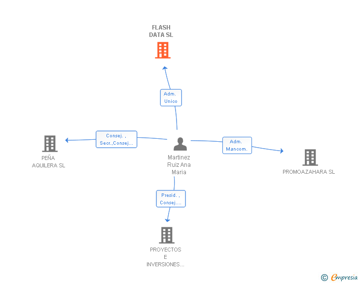 Vinculaciones societarias de FLASH DATA SL