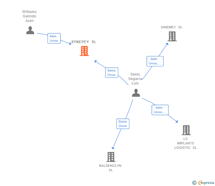 Vinculaciones societarias de SYNEPEY SL