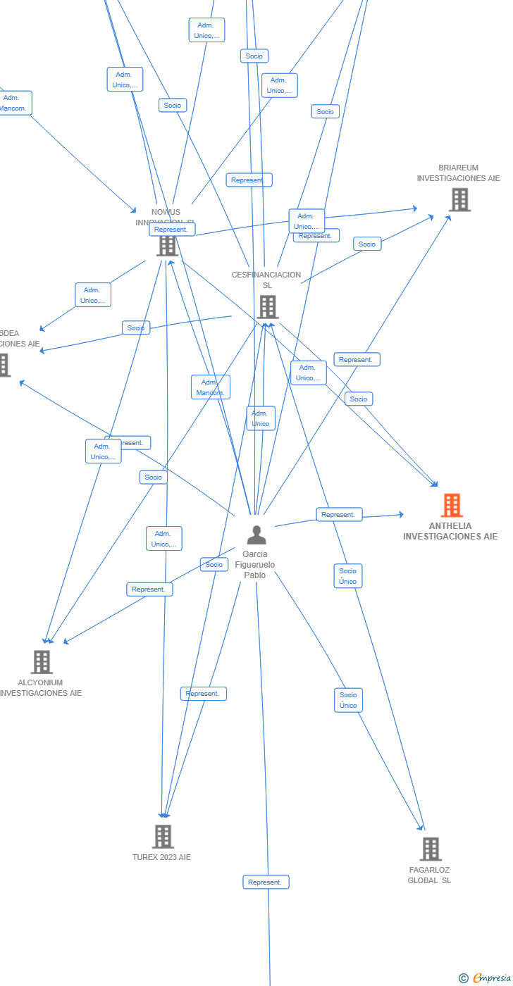 Vinculaciones societarias de ANTHELIA INVESTIGACIONES AIE