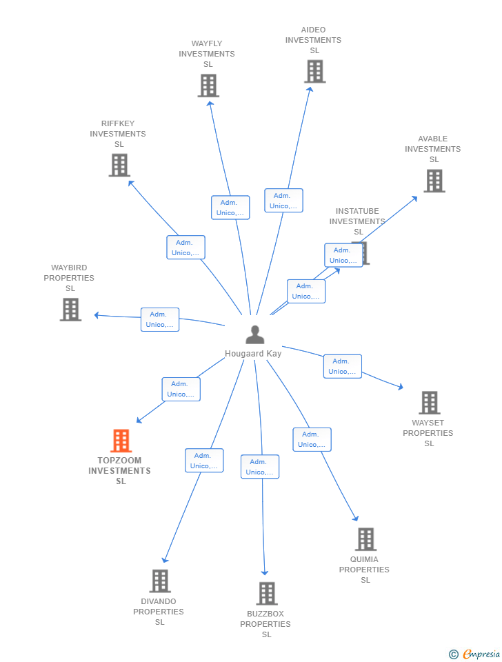 Vinculaciones societarias de TOPZOOM INVESTMENTS SL