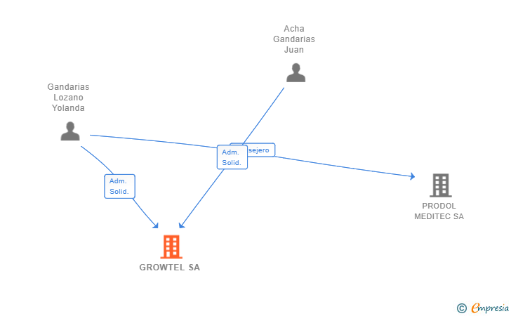 Vinculaciones societarias de GROWTEL SA