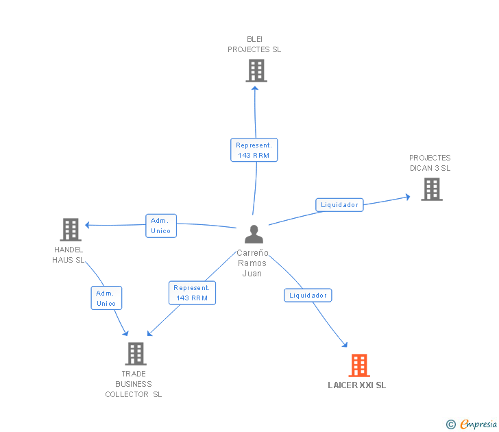 Vinculaciones societarias de LAICER XXI SL