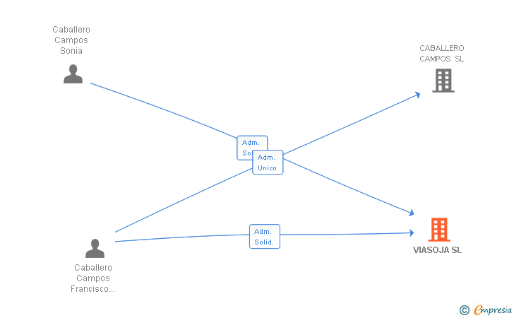 Vinculaciones societarias de VIASOJA SL