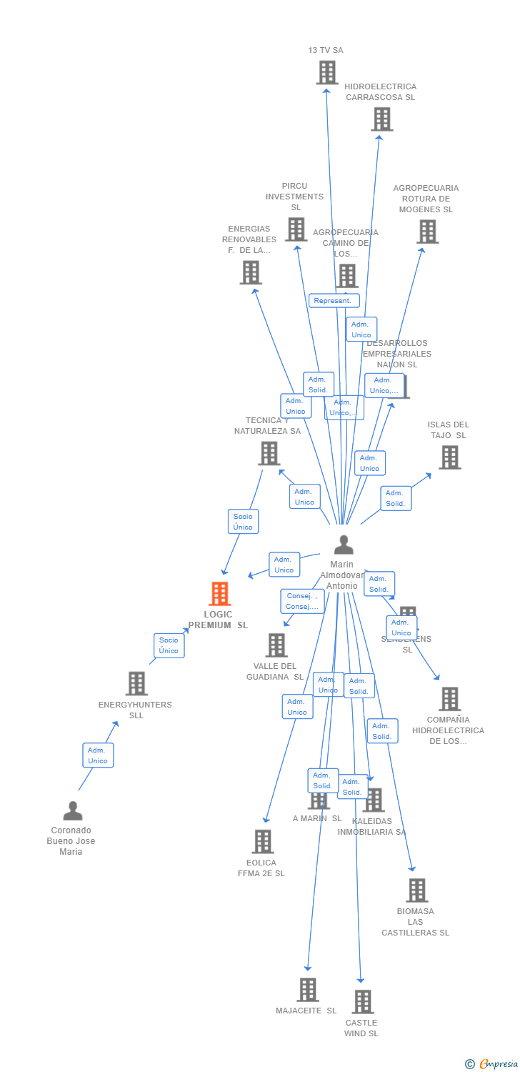 Vinculaciones societarias de LOGIC PREMIUM SL